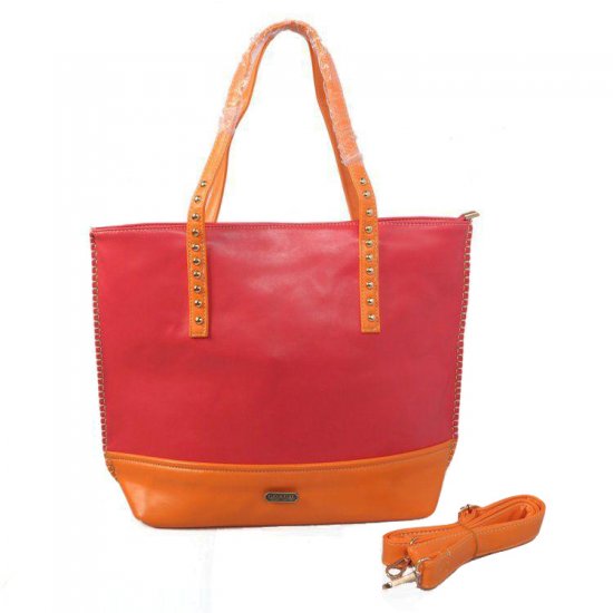 Coach Stud North South Large Red Totes CJI | Women - Click Image to Close